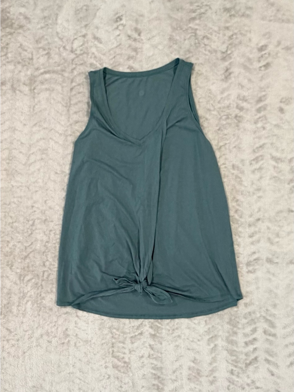Lululemon It's A Tie Tank Top Teal Green‎ V-Neck Sleeveless Yoga Athleisure Med - Picture 2 of 7